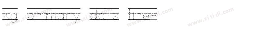 kg primary dots line字体转换